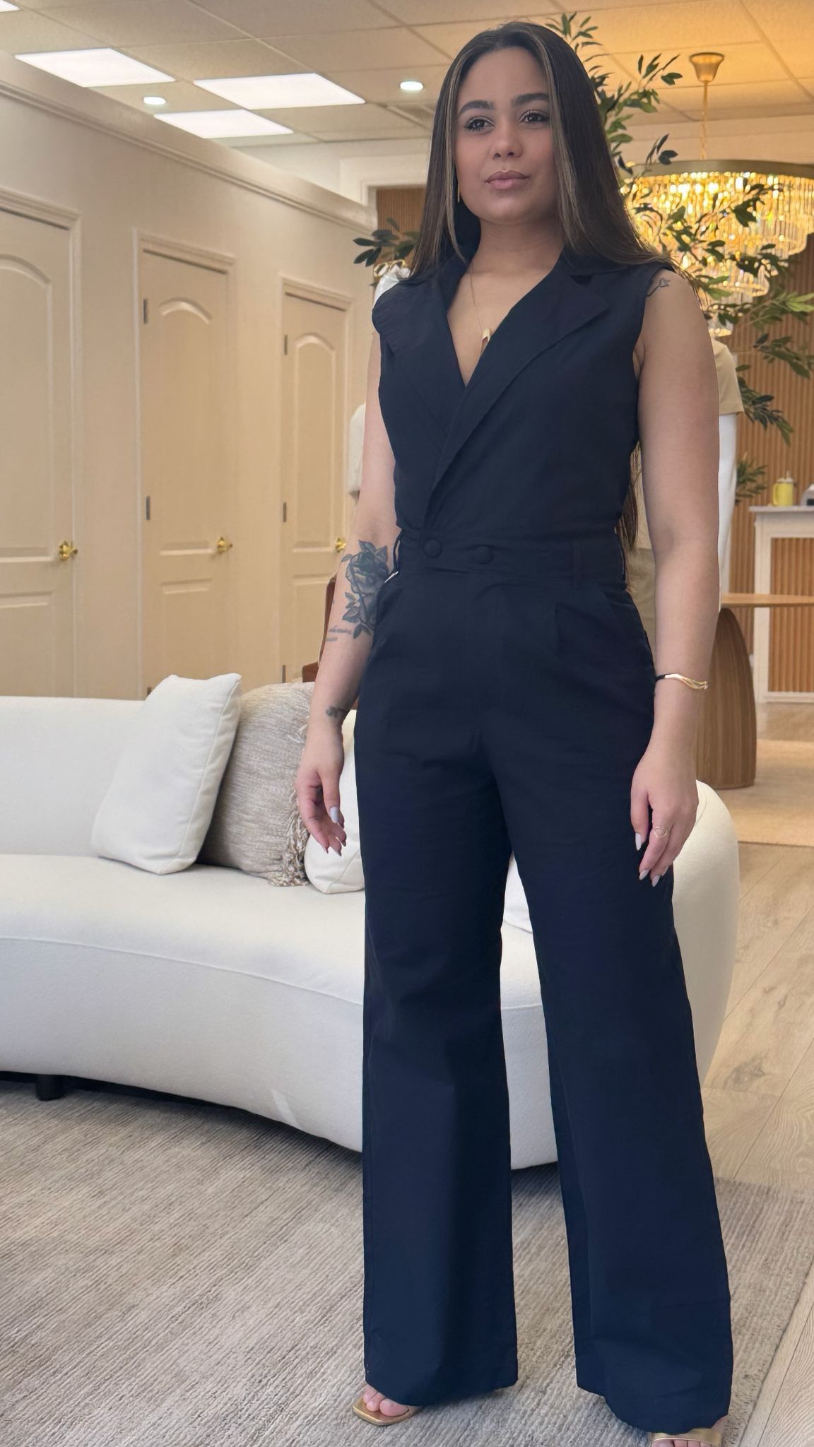 Black Tailored Jumpsuit