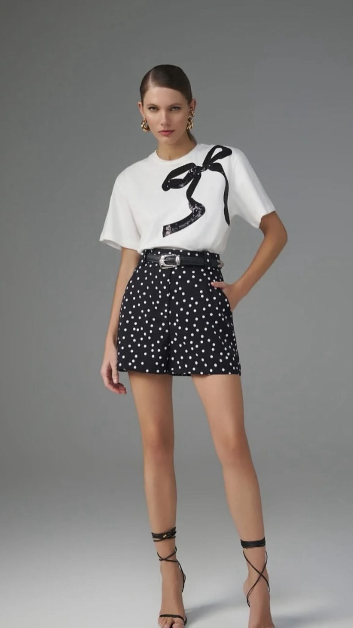 Sequin Bow Blouse