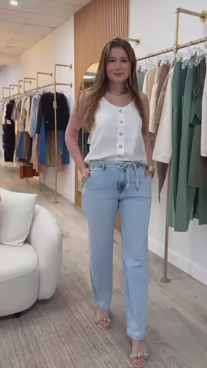 Light Straight-Leg Trousers