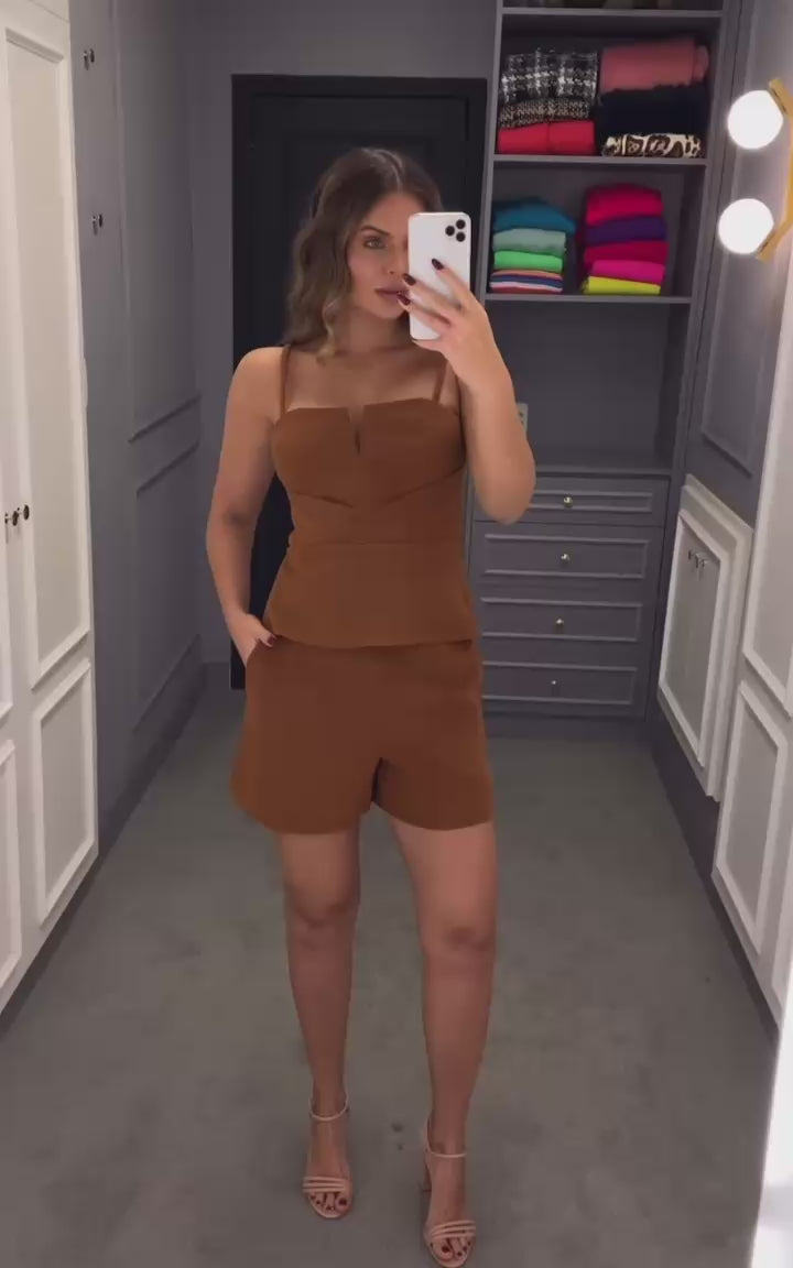 Lore Cut-Out Blouse Set