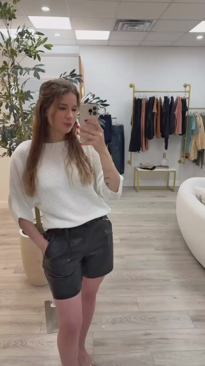 White Knit Blouse